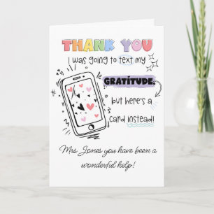 Ich wollte Text SENCO SEN Lehrer Karte