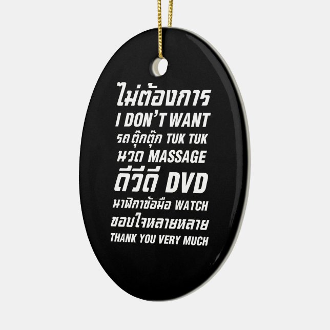 Ich Wollte TUK TUK MASSAGE DVD WATCH Vielen Dank Keramikornament (Links)