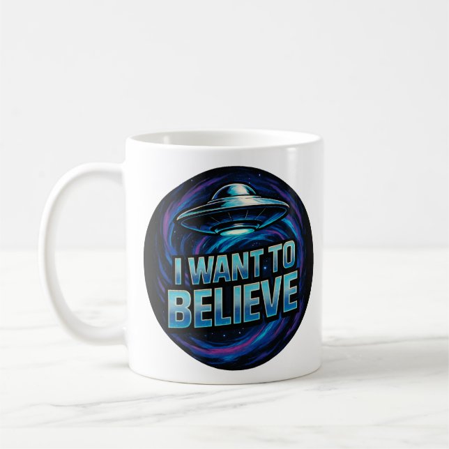 Ich wollte, Ufos Alien zu glauben Kaffeetasse (Links)