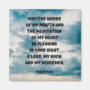 Ich Wollte, um Gottes Bibelverse Psalm 19:14 zu bi Magnet