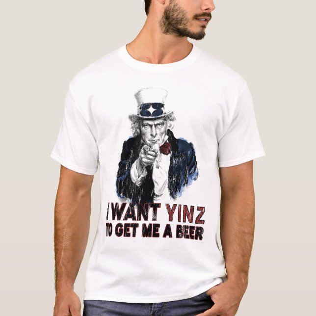 Ich Wollte Yinz, um mir ein Bier zu besorgen T-Shirt (Vorderseite)