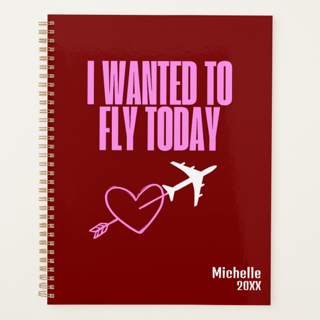 Ich wollte zu Fly Today, Heart & Airplane, Hot Pin Planer (Vorderseite)