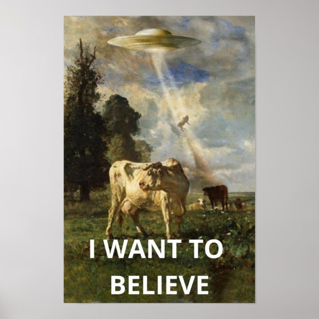 Ich Wollte zu glauben, Film Retro 90er, Alien UFO Poster (Vorne)
