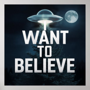 Ich Wollte zu glauben, Film Retro 90er, Alien UFO Poster