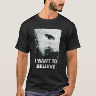 Ich Wollte zu glauben, Gebiet 51 Ufo Alien Entführ T-Shirt