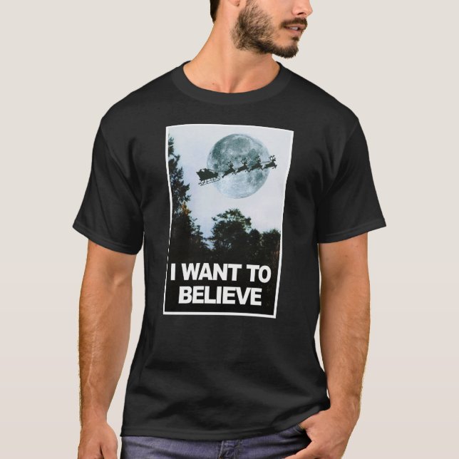 Ich wollte zu glauben, in Santa T-Shirt (Vorderseite)