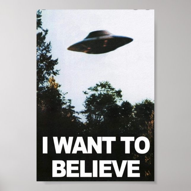 Ich wollte zu glauben poster (Vorne)
