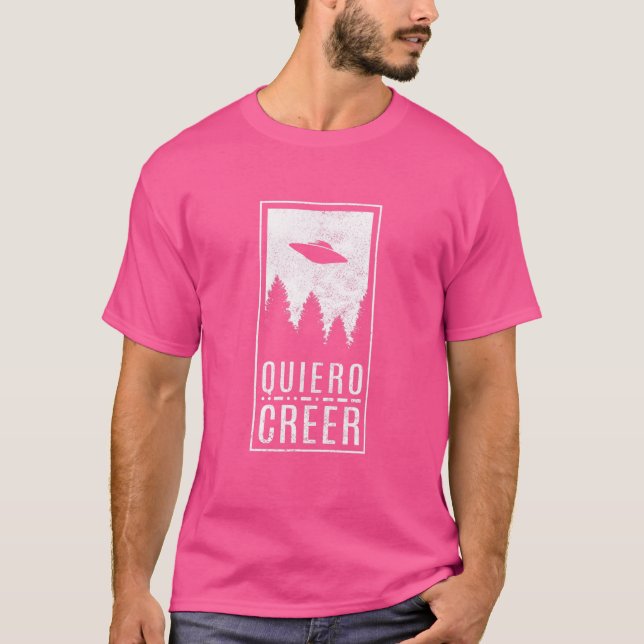 Ich Wollte zu glauben, Spanisch Ufo Alien Hunter F T-Shirt (Vorderseite)