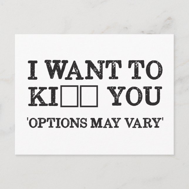 ICH WOLLTE ZU KI_ _ YOU POSTKARTE (Vorderseite)