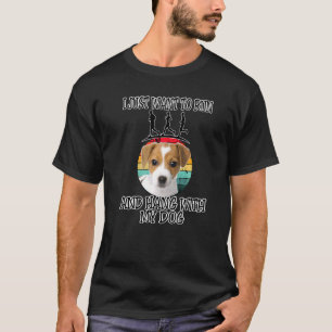 Ich Wollte zu laufen & Hang W Russell Terrier T-Shirt