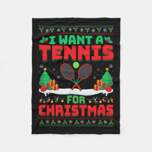 Ich Wollte zu Weihnachten ein Tennis - Tennisspiel Fleecedecke