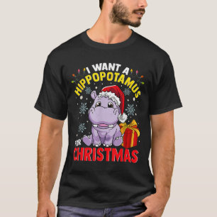 Ich Wollte zu Weihnachten einen Hippopotamus T-Shirt