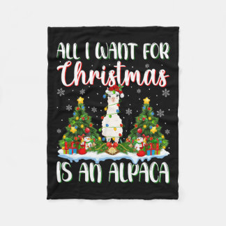 Ich Wollte zu Weihnachten ist ein Alpaca Weihnacht Fleecedecke