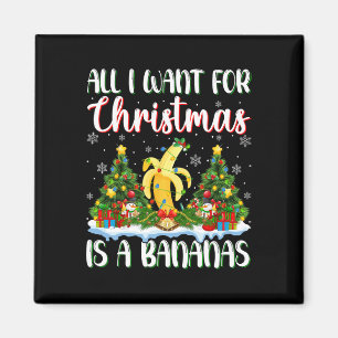 Ich Wollte zu Weihnachten ist ein Bananenbaum Weih Magnet