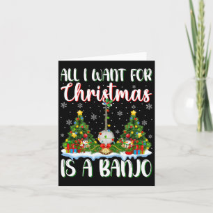 Ich Wollte zu Weihnachten ist ein Banjo Weihnachts Karte