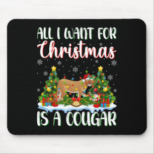 Ich Wollte zu Weihnachten ist ein Cougar Weihnacht Mousepad