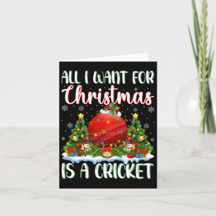 Ich Wollte zu Weihnachten ist ein Cricket-Weihnach Karte