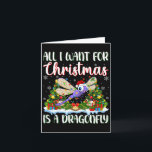 Ich Wollte zu Weihnachten ist ein Drachenfliege We Karte<br><div class="desc">Ich Wollte zu Weihnachten ist eine Libelle Weihnachtsleuchten</div>