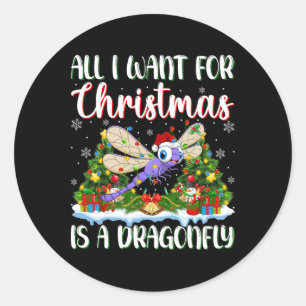 Ich Wollte zu Weihnachten ist ein Drachenfliege We Runder Aufkleber