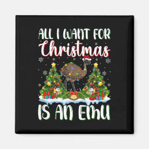 Ich Wollte zu Weihnachten ist ein Emu Bird Weihnac Magnet