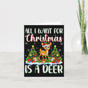 Ich Wollte zu Weihnachten ist ein Hirschbaumleucht Karte
