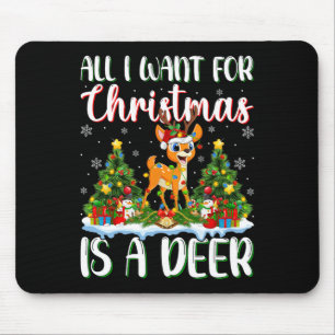 Ich Wollte zu Weihnachten ist ein Hirschbaumleucht Mousepad