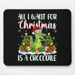 Ich Wollte zu Weihnachten ist ein Krokodil-Weihnac Mousepad