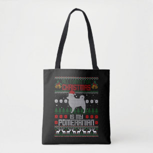 Ich Wollte zu Weihnachten ist mein Spitz Weihnacht Tasche