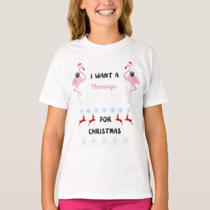 Ich wollte zu Weihnachten lustig einen Flamingo T-Shirt