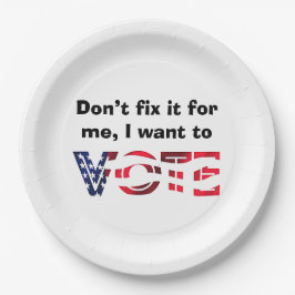 Ich Wollte zur Abstimmung Pappteller