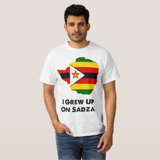 Ich wuchs auf Sadza Simbabwe auf T-Shirt