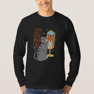 Ich wünsche Big Cat Cool Retro Spaß komischer Biza T-Shirt