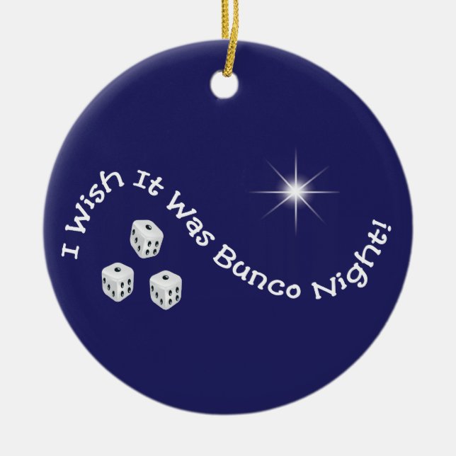 Ich wünsche, dass es Bunco Nachtverzierung war Keramikornament (Vorne)