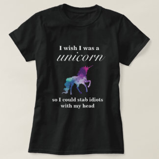 Ich wünsche, dass ich ein Einhorn. war. T-Shirt