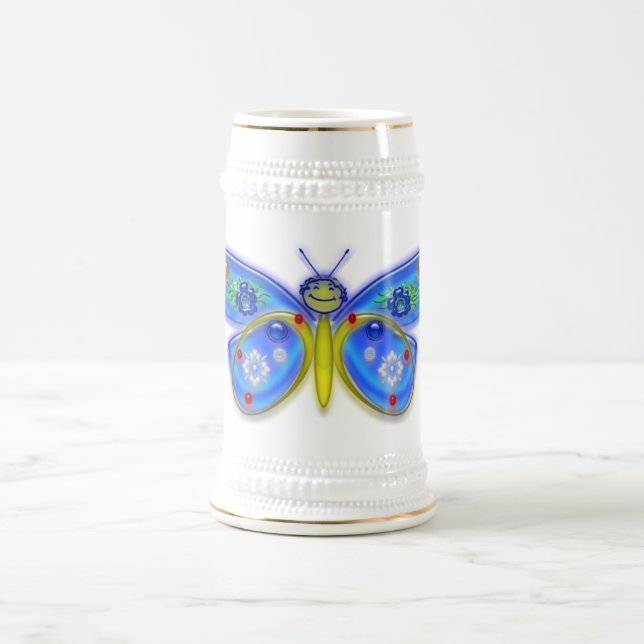 Ich wünsche, dass ich ein Schmetterling war Bierglas (Mittel)
