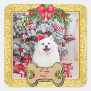 Ich wünsche dir ein frohes Weihnachten Personalisi Quadratischer Aufkleber