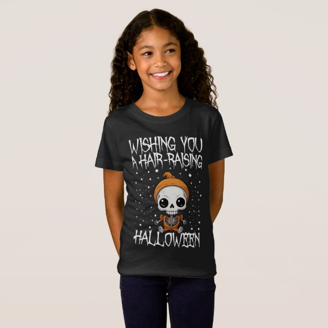 Ich wünsche dir ein haarsträubendes Halloween T-Shirt (Vorne ganz)