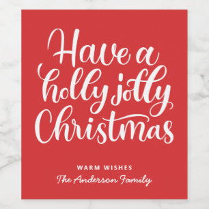 Ich wünsche dir ein heiliges fröhliches Weihnachte Weinetikett