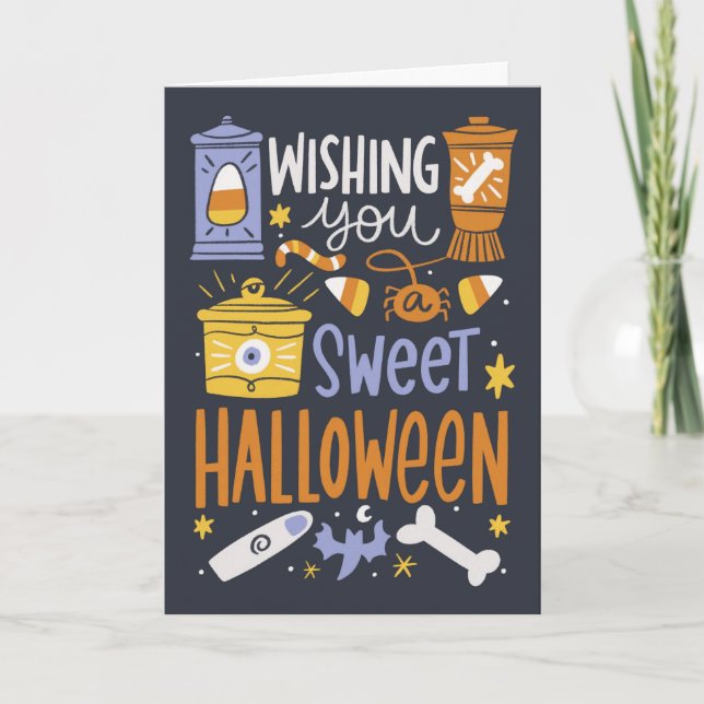 Ich wünsche dir ein süßes Halloween Karte (Vorderseite)