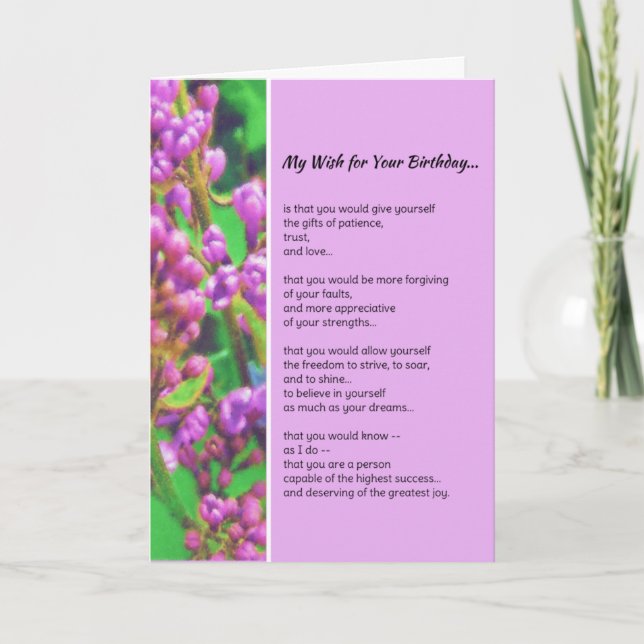 Ich wünsche dir einen Geburtstag... Karte (Vorderseite)