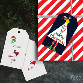 Ich wünsche dir frohe Weihnachten. Geschenkanhänger