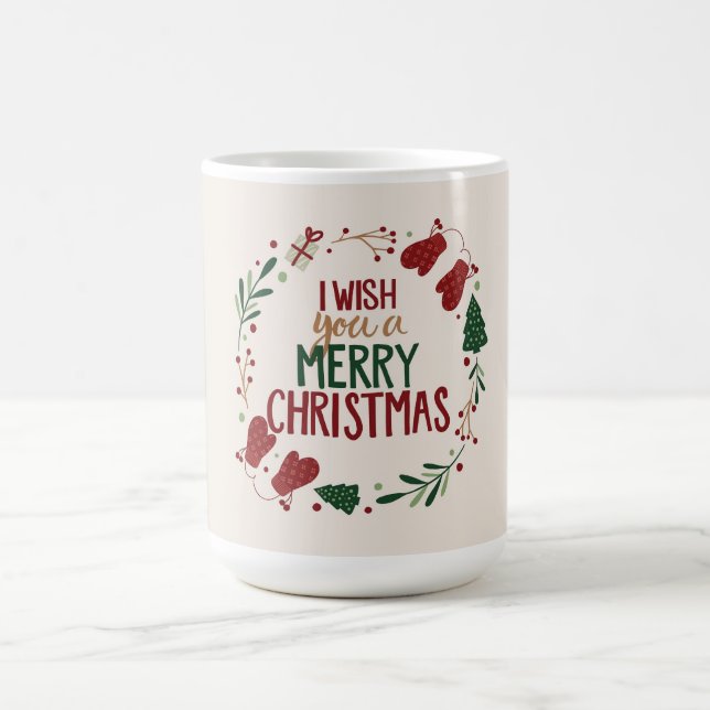 Ich wünsche dir frohe Weihnachten Kaffeetasse (Mittel)
