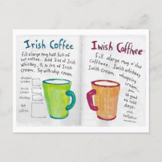 Ich wünsche eine Kaffeekarte Postkarte