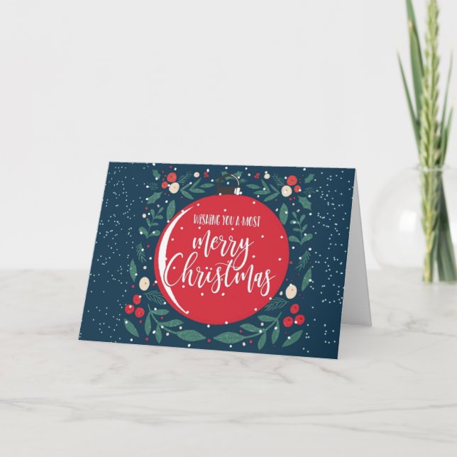 ich wünsche Ihnen ein frohes Weihnachtsfest Karte (Vorderseite)