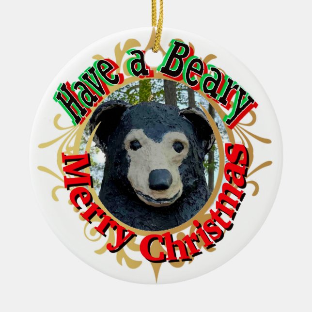 Ich wünsche Ihnen ein frohes Weihnachtsfest Keramik Ornament (Vorne)