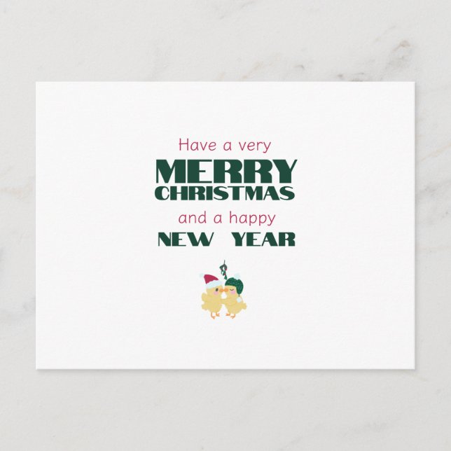 Ich wünsche Ihnen ein frohes Weihnachtsfest und ei Postkarte (Vorderseite)