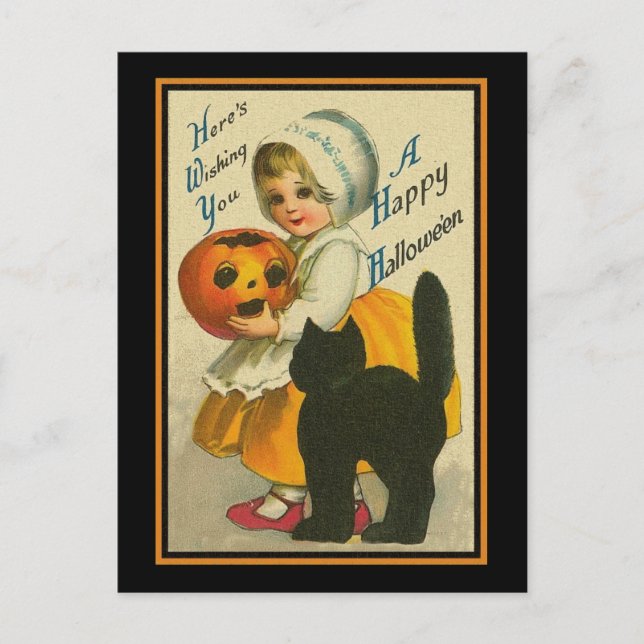 Ich wünsche Ihnen ein glückliches Halloween Postkarte (Vorderseite)