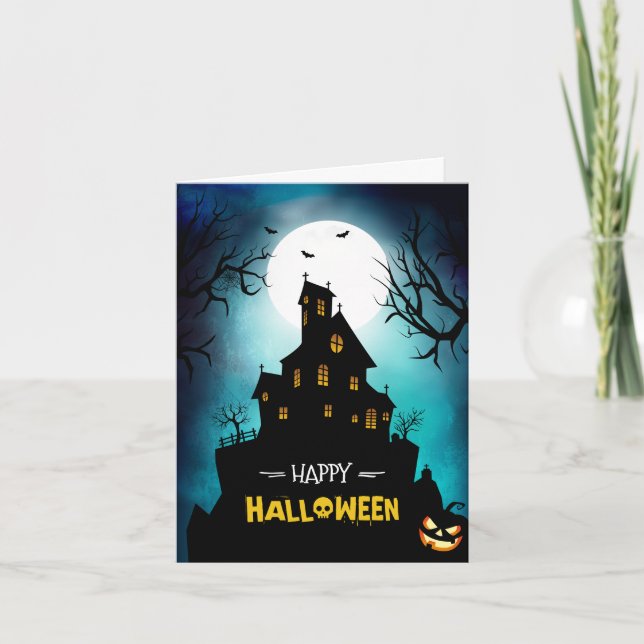 Ich wünsche Ihnen ein sehr glückliches Halloween Karte (Vorderseite)
