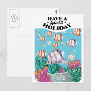 Ich wünsche Ihnen einen schönen Urlaub. Postkarte