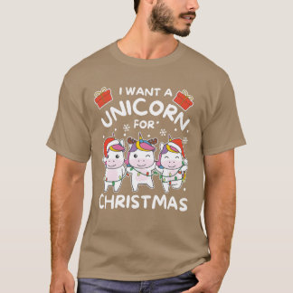 Ich wünsche mir ein Einhorn zu Weihnachten Süße Ei T-Shirt